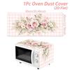 Printed Microwave Oven Dust Cover Waterproof Reusable Fabric Dust Proof Ideal for Rental Home Compact Kitchen Appliance