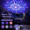 360 Degree Rotating Dreamy Starry Sky Projector USB Powered Interchangeable Slides USB Plug Projection Lamp Flexible Neck
