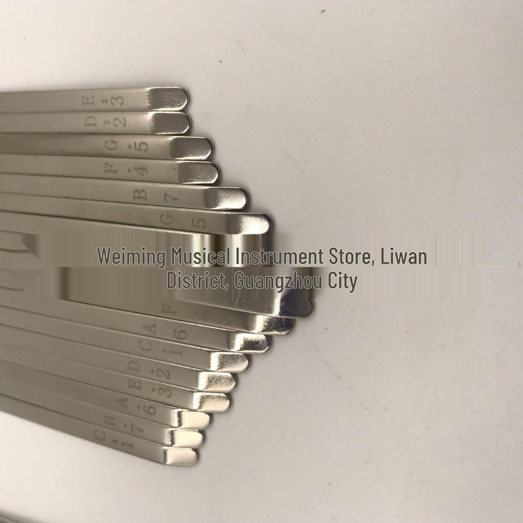 17-Tone Manganese Kalimba Keys with Thumb Piano Plectrum and Stamped Scale Accessories