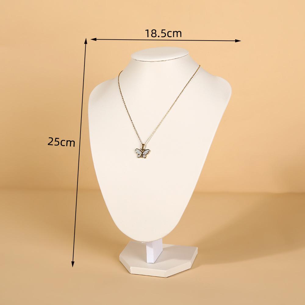 High-End Black Velvet V-Shaped Necklace Display Stand