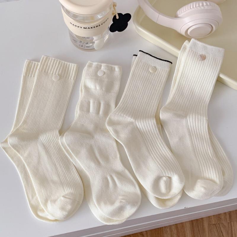 5 Paar Damen Herbstmode Neuer Stil Alles Go Shell In The Tube Stapelsocken