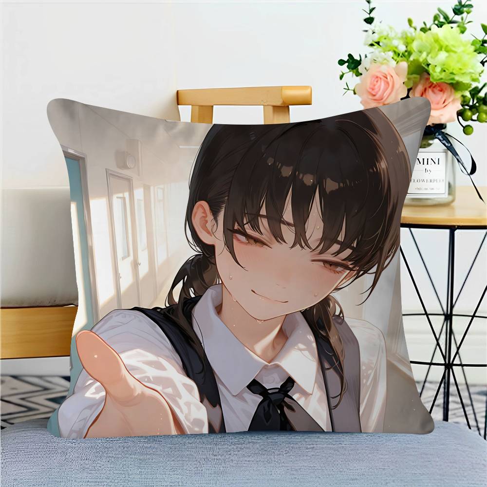 

Chainsaw-Man Mitaka Asa Decorative Room Aesthetics Pillow Case Home Decor Bedroom Sofa Bed Couch Pillow Cover 45x45 16x16Inch