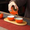 Persimmon Fortune Ceramic Travel Tea Set