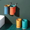 4 Colors Toothbrush Rack Light Luxury Mouthwash Brushing Cup Punch Free Wall Mounted Bathroom Storage Box Couple Tooth Cup Shelf