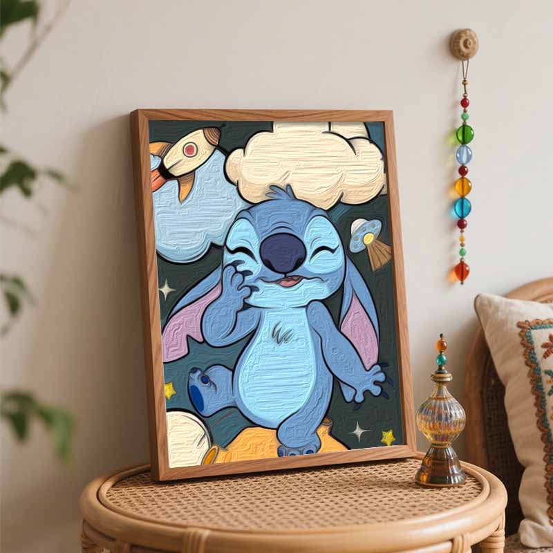Disney Stitch Space Galaxy oil painting digital painting art kit handmade diy painting home decoration gift