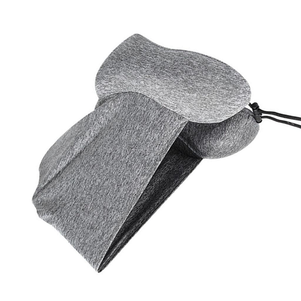 Kapuzenförmiges U-förmiges Kissen Abnehmbarer Nackenschutz Memory-Baumwolle Nacken-Reisekissen für Zuhause Outdoor