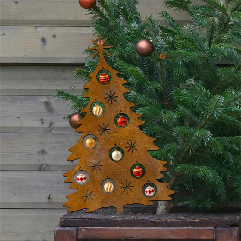 Handcrafted Metal Holiday Tree Ornament Decorative Christmas Decoration For Indoor Tabletop Party Supplies