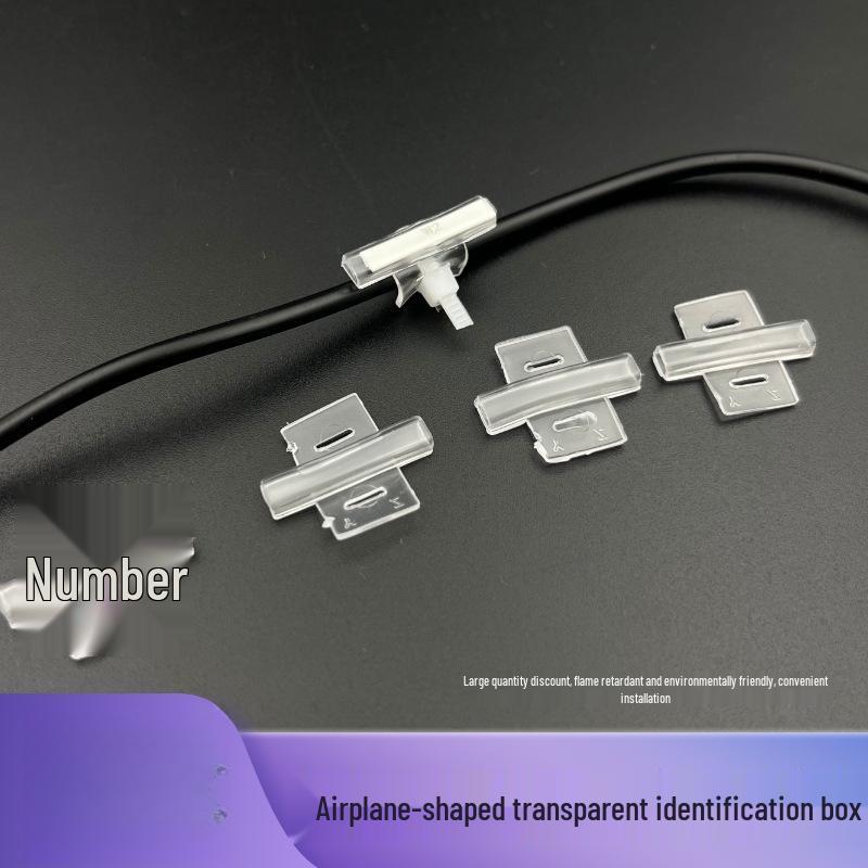 

Clear Fishbone Cable Label Frame - Butterfly Airplane Design, 4x23/30 SF-1 (4*23)