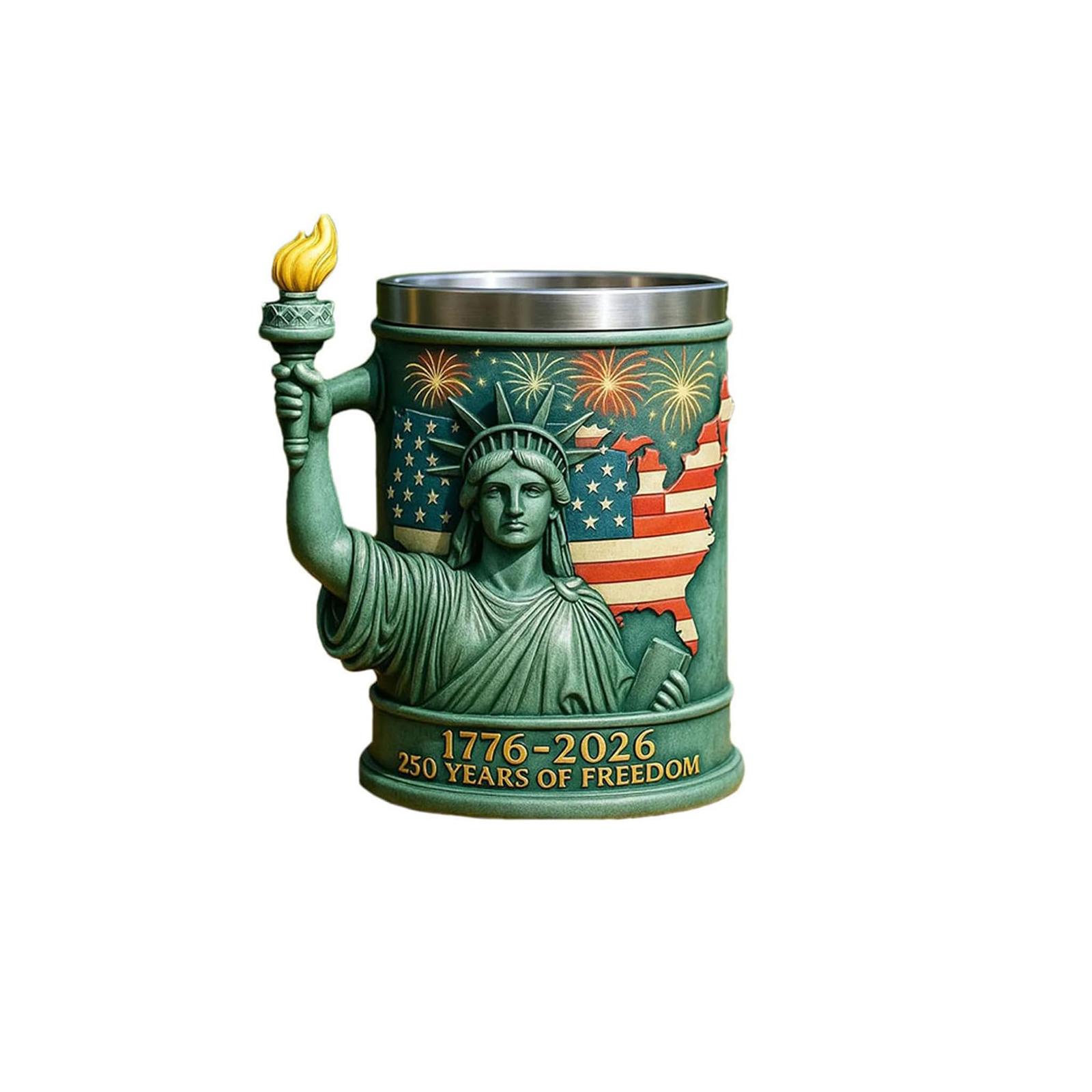 

Anniversary Edition Resin Stainless Steel Mug, Coffee Cup, Tea Cup, Drinking Cup, 11 Oz, For Home Use One Size