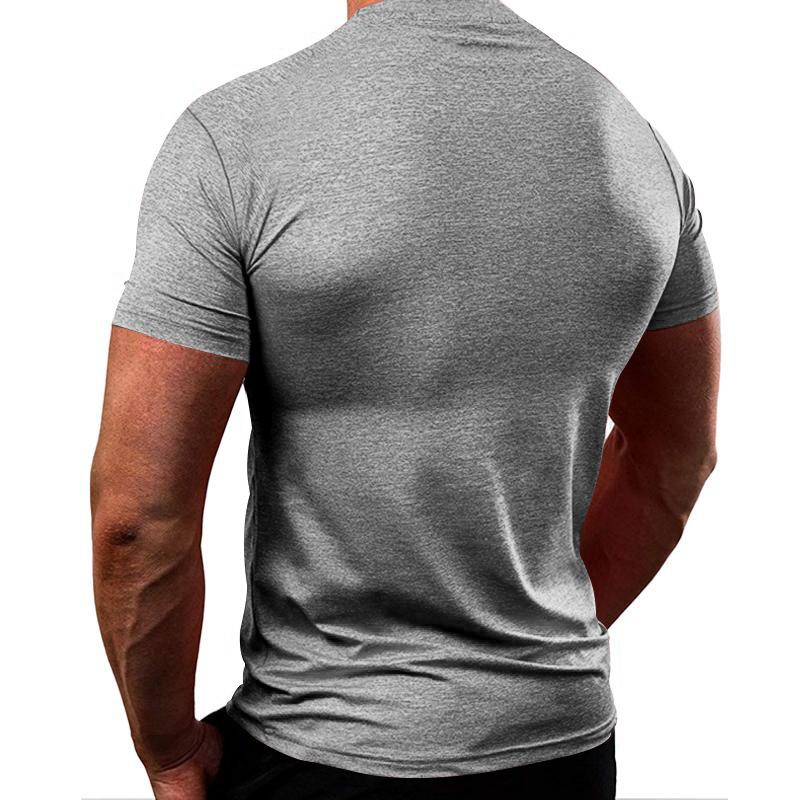 Ανδρικό Αθλητικό T-shirt με Στρογγυλή Λαιμόκοψη, Διαπνέον, Απορροφητικό Ιδρώτα, Γρήγορου Στεγνώματος, Καθημερινό, Εξωτερικού Χώρου, Γυμναστικής, Ευέλικτο, Κοντομάνικο