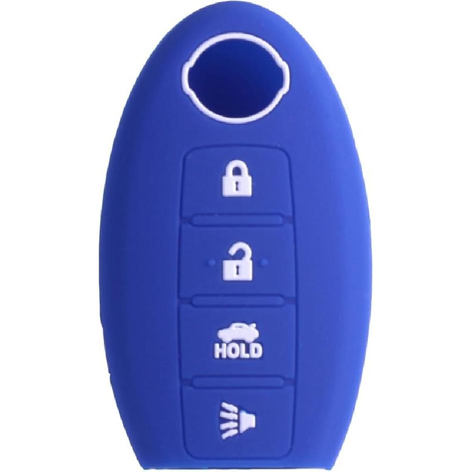 Sillicone Key fob Skin Key Cover Remote Case Protector Shell for Nissan Teana Murano Maxima Pathfinder Rogue Versa 370Z Sentra Altima Smart Remote 4