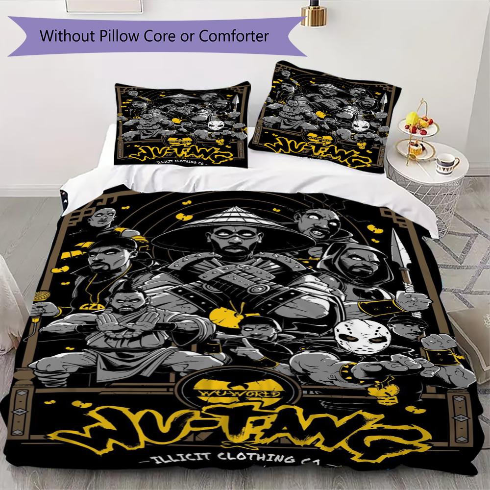 WU TANG Pattern Bedding uilt Set uilt Cover Pillowcase Home Decoration Birthday Gift (1 * duvet cover + 2 * pillowcase  without core)102