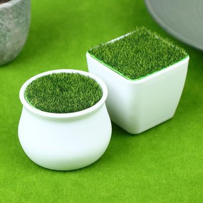 5 Stück Verdickte Balkon-Kunstblumen Gartendekoration Blumentopf Bonsai-Ornament Blumenarrangement-Vorrichtung Vase mit gewebtem Rasen