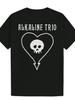 Herren Freizeit-Rundhals-T-Shirt mit ALkaline Trio Herzschädel Grafikdruck