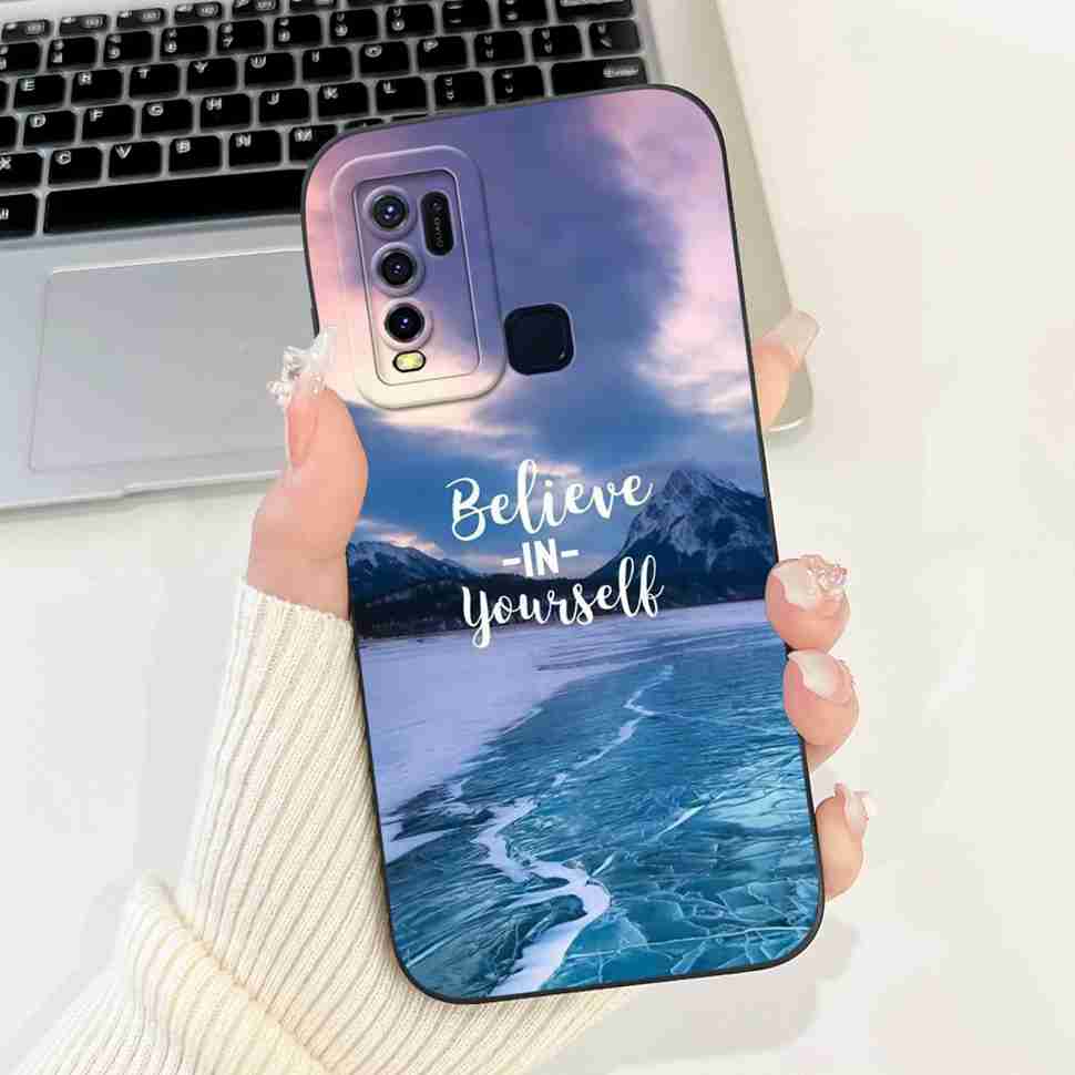 For vivo Y50 2020 1935 6.53" Case Cherry Girl Soft Silicone Cover Cartoon Rabbit For Vivo y50 VIVO Y50 V1965A Phone Cases Bumper