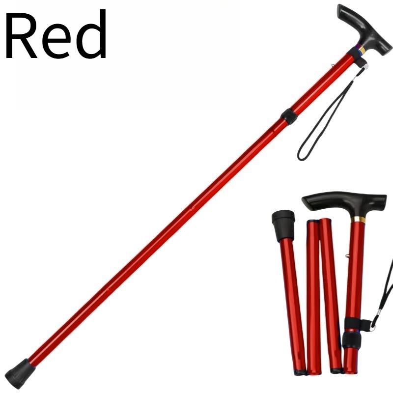 

1 шт. складная альпинистская трость костыли алюминиевый сплав телескопическая трость пожилые люди многофункциональная трость альпинистская трость легкая