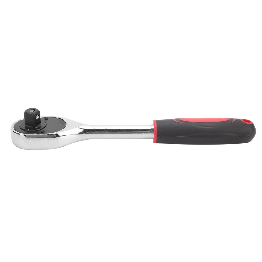 12in Ratchet Wrench 24 Teeth Socket Wrench Tool for Electrician Repairing Red Black