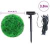 VidaXL Boules de buis artificielles avec lumières LED 2 pcs vert 22 cm, boule topiaire artificielle, boule topiaire 3335905