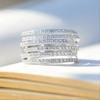 Qixi Festival couples multi-layer design ring women, light lines luxury micro-inlaid zircon jewelry, fashionable and exquisite