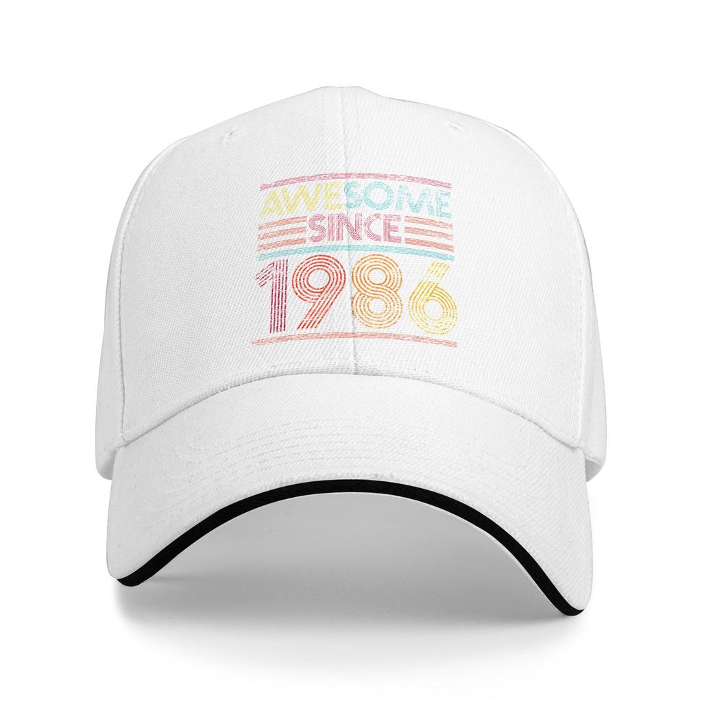 40th Birthday Gifts Retro Awesome Since 1986 Casual Baseball Cap Summer Trucker Hat Running Snapback Cap Unisex Baseball Caps