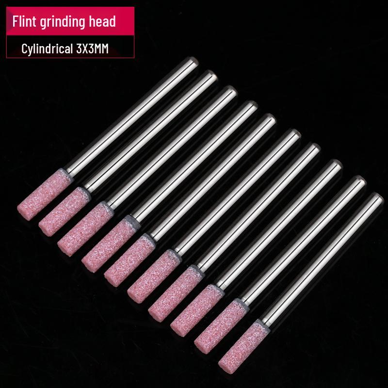 

Black Silicon Carbide & Red Corundum Grinding Head for Metal, Rust Removal, Jade, Flint, Mold DIY, and Ceramic - 3mm