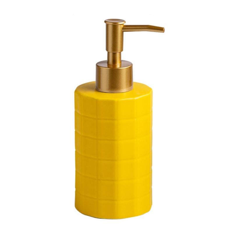 Ceramic Liquid Dispenser Refillable Container For Bath Essential Shampoo Soap Bottle