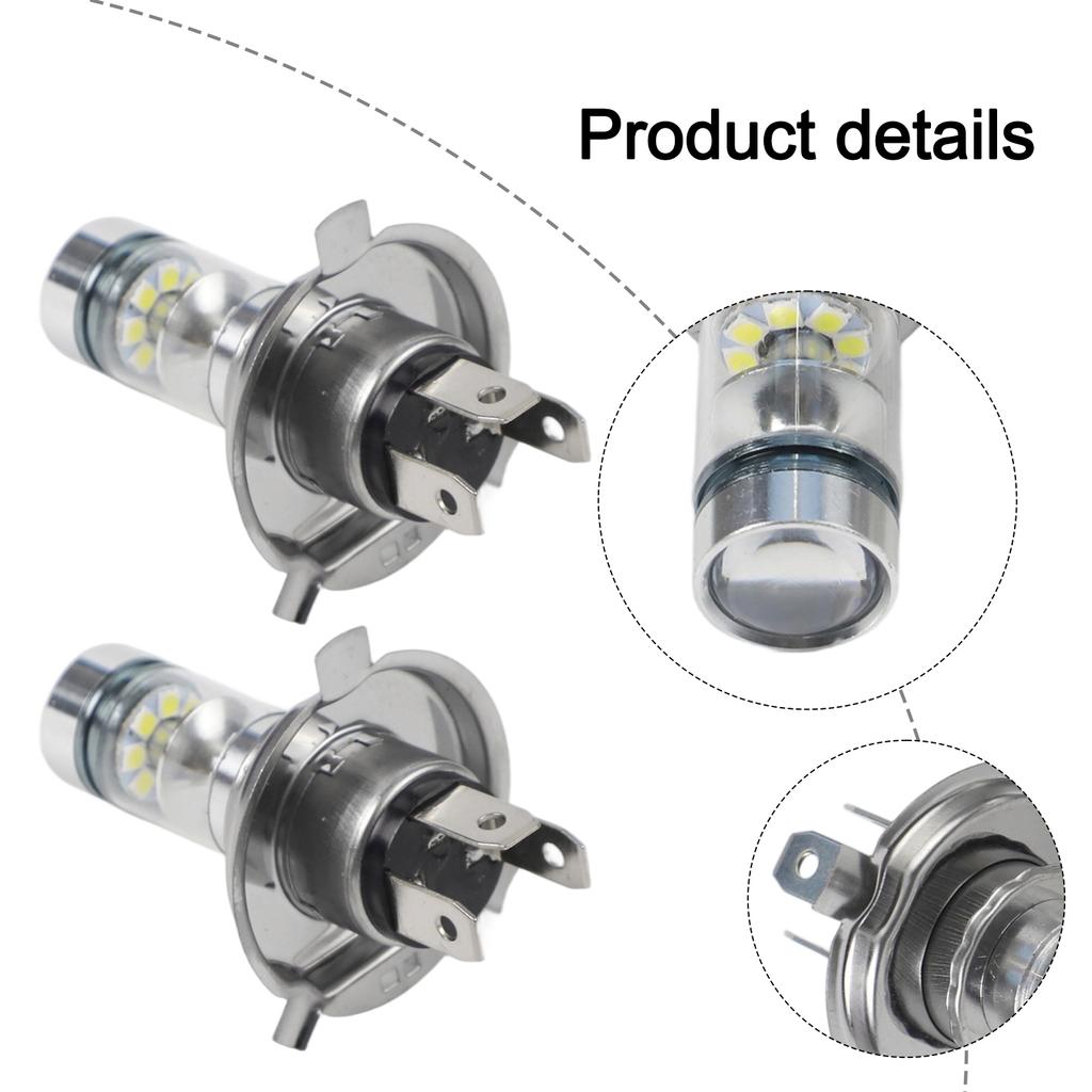 2Pcs/Set LED 100W H4 8000K 20 LED/White Two Bulbs Head Light/High Low Beam Lamps