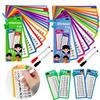 15PCS 15 Cards Mathematical Training Cards Erasable Practice Cards Addition Table Cards Teaching Reusable