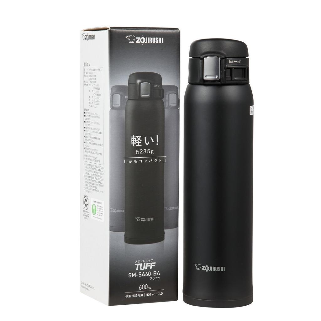 Zojirushi (ZOJIRUSHI) 600ml Stainless Steel Water Bottle, Black, Lightweight, SM-SA60-BA [Used]
