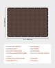 90% Sun Shade Cloth Privacy Screen 8 x 12 ft for Patio Garden (Brown)