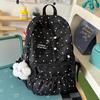 Schoolbag low saturation sea salt light blue polka dot soft waxy sweet backpack pleated lace atmosphere student party schoolbag