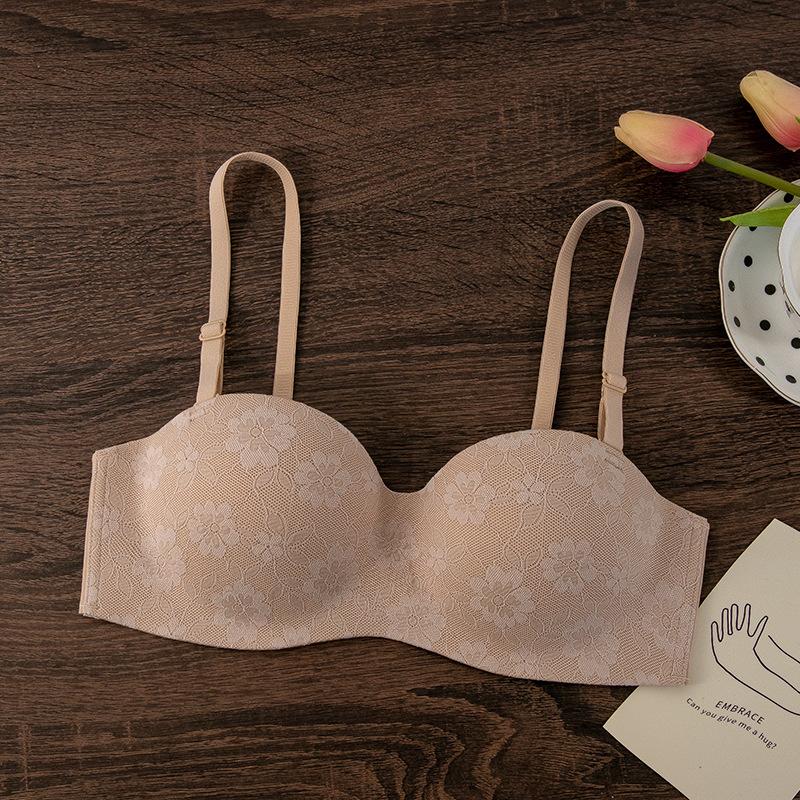 

Half cup seamless light bra comfortable without steel rim two-breasted bra bra XXXL//95/42