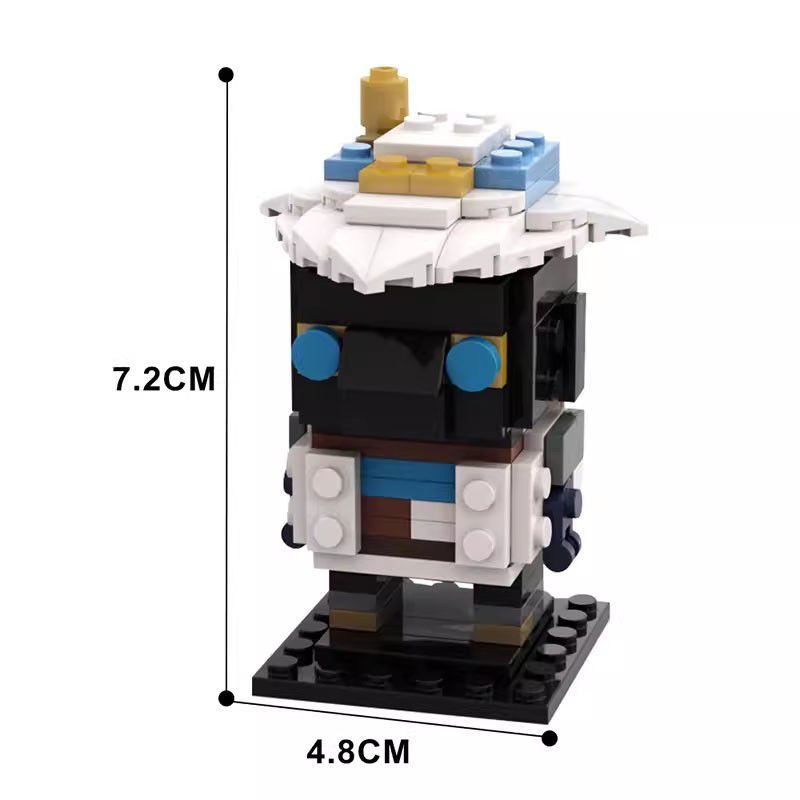 MOC Fearless ContractValorant Assembled Building Blocks Square Head Doll Children's Building Blocks Toy