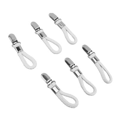 6 STÜCKE Handtuch-Hängeclips Baumwollschlaufe Edelstahl Handtuchhaken Halter Aufhänger für Zuhause Badezimmer Küche