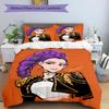 3pcs KPop Demon Hunters RUMI6 Design Cover Set - HD Printed Bedding with 1 Cover and 2 Pillowcases - Perfect for Home and Dorm Decor