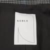 NOBLE [Good Condition] 22-010-240-6040-1-0 Glen Check Peak Lapel Long Jacket 38 grayUsed