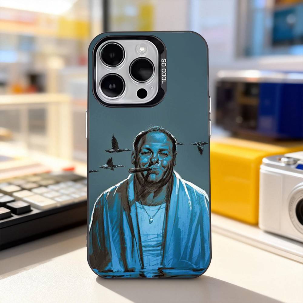 T-Tony Cool S-Soprano For iPhone 11,12,13,14,15,16,17,Pro,Max,Plus,E,Air,Mini Phone Case IMD Matte Black