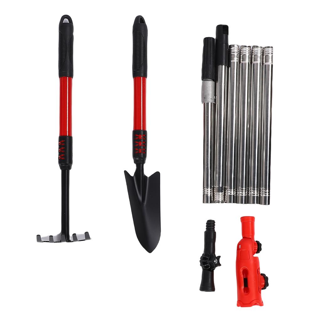 Mehrwinkel-Dachrinnenreinigungswerkzeuge Dachrinnenreiniger Rechen und Schaufel mit Verlängerungsstangen Hocheffizientes Laubentfernungswerkzeug