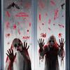 2025 Halloween Static Cling Stickers Scary Ghost Woman Bloody Handprint Window Decals For Spooky Party Home Decor