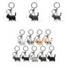 Cat Keychain Pvc Cute Animal Charm For Gift And Decoration