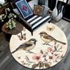 Birds Round Area Rug,Carpet Rug for Living Room Bedroom Sofa Playroom Decor,Non-slip Floor Mat