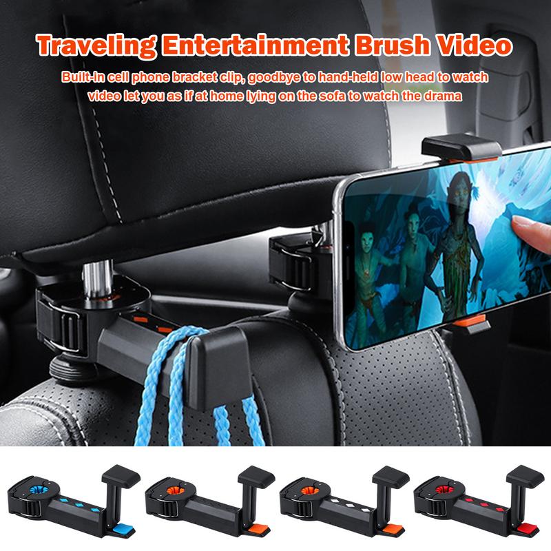 Haken für Telefonhalter auf dem Rücksitz, Telefonhalter auf der Rückseite, Haken für die Kopfstütze im Auto, Organizer für den Fahrzeuginnenraum, für Geldbörsen und Taschen, für Einkaufstaschen
