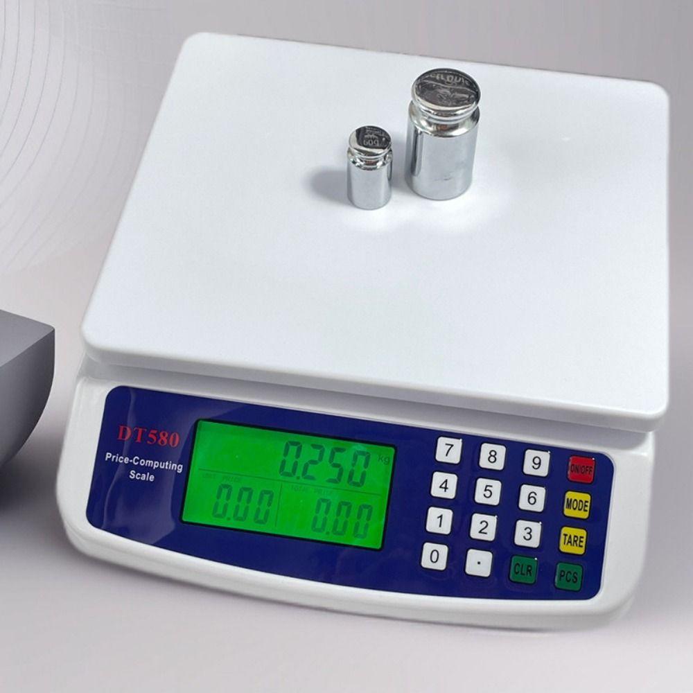 LCD Display Commercial Food Scale 30kg/1g Capacity Electronic Pricing Scale  Food Measuring