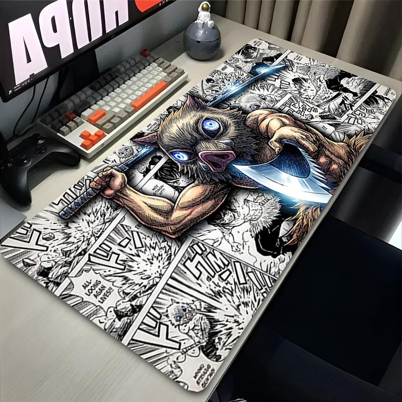 Mouse Pad Xxl Gamer Anime Large Pc Cabinet Rubber Carpet Play Mat Deskmat Computer Gaming Accessories Black Mousepad