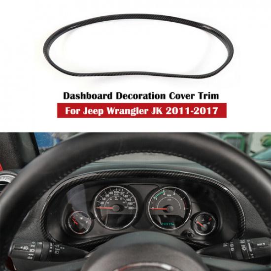 Carbon Fiber Dashboard Frame Cover Trim For 2011-2017 Jeep Wrangler Accessories