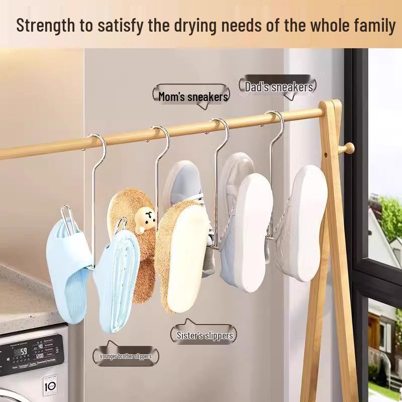 Ανθεκτική Πολυλειτουργική Στεγνωτήρα Παπουτσιών με Άγκιστρα για Εξωτερική Χρήση και Χρήση σε Μπαλκόνι