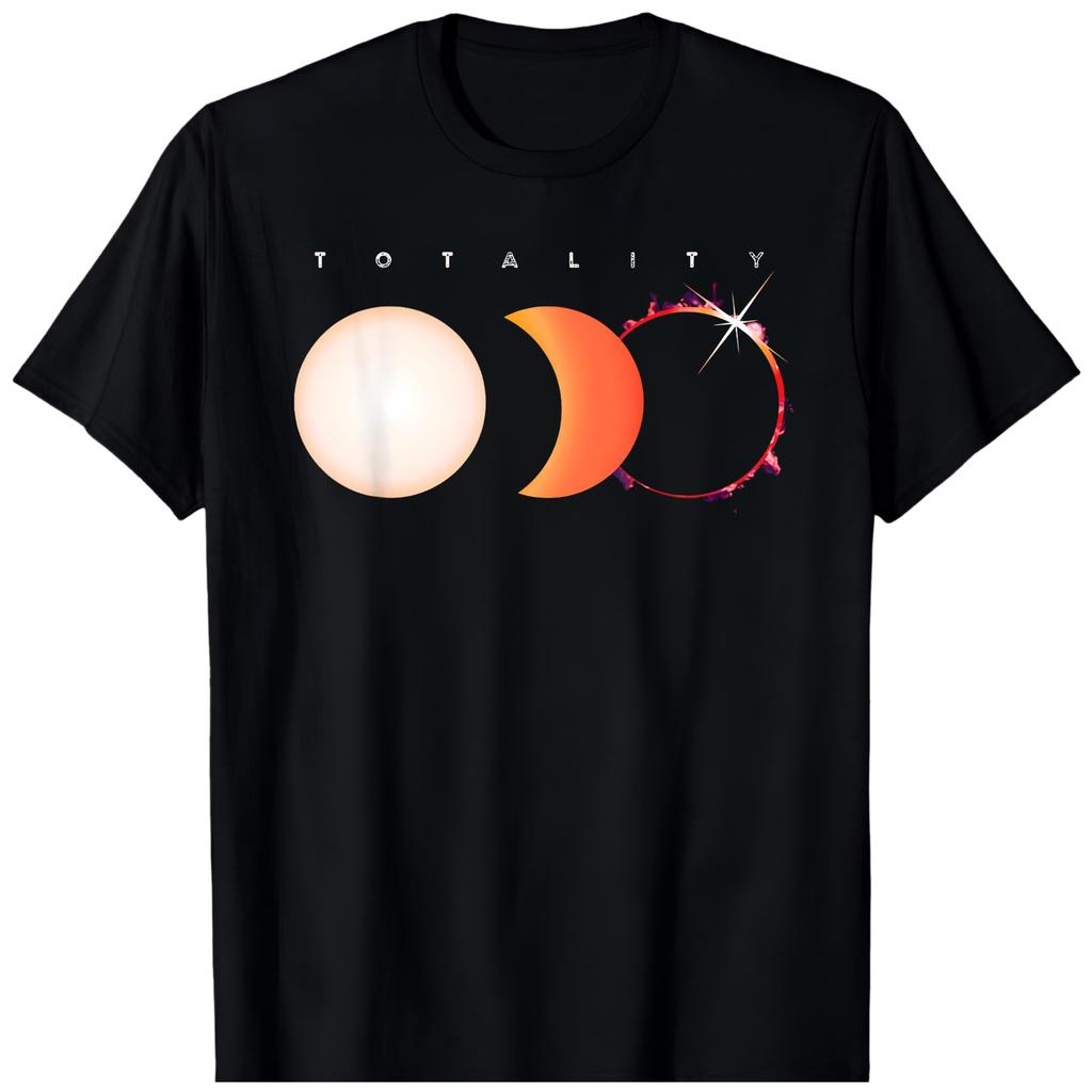 Eclissi Solare Spagna 2026 Maglietta Eclissi Totale T-Shirt NERA 1507