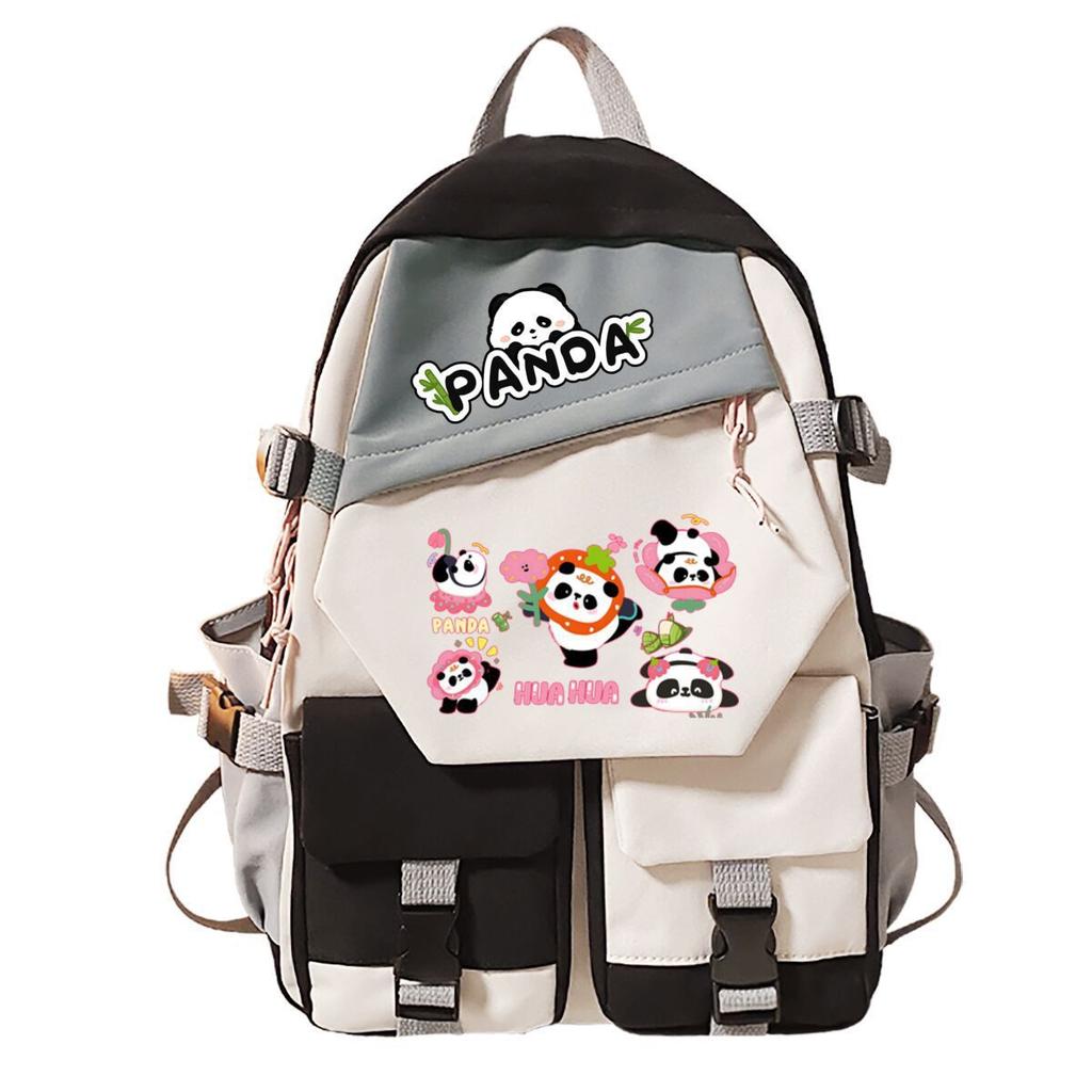 Panda Huahua Surrounding Super Cute Backpack Campus Male and Female Versatile Junior High School Students Elementary School Bags