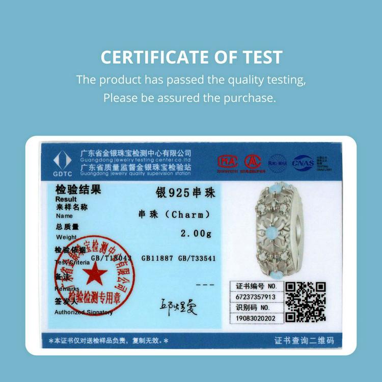 WOSTU 925 Sterling Silver Snowflake Charm Beads Ice Flower Pendant Fit Original Bracelet DIY Necklace Jewelry Making Gift