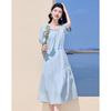 Sishui Nianhua Elegant Short-Sleeve A-Line Mid-Length Dress